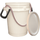 Lee Fisher Sports Bucket Lee Fisher Sports Bucket - 5 Gallon iSmart Bucket With Rope Handle and  Lid-White