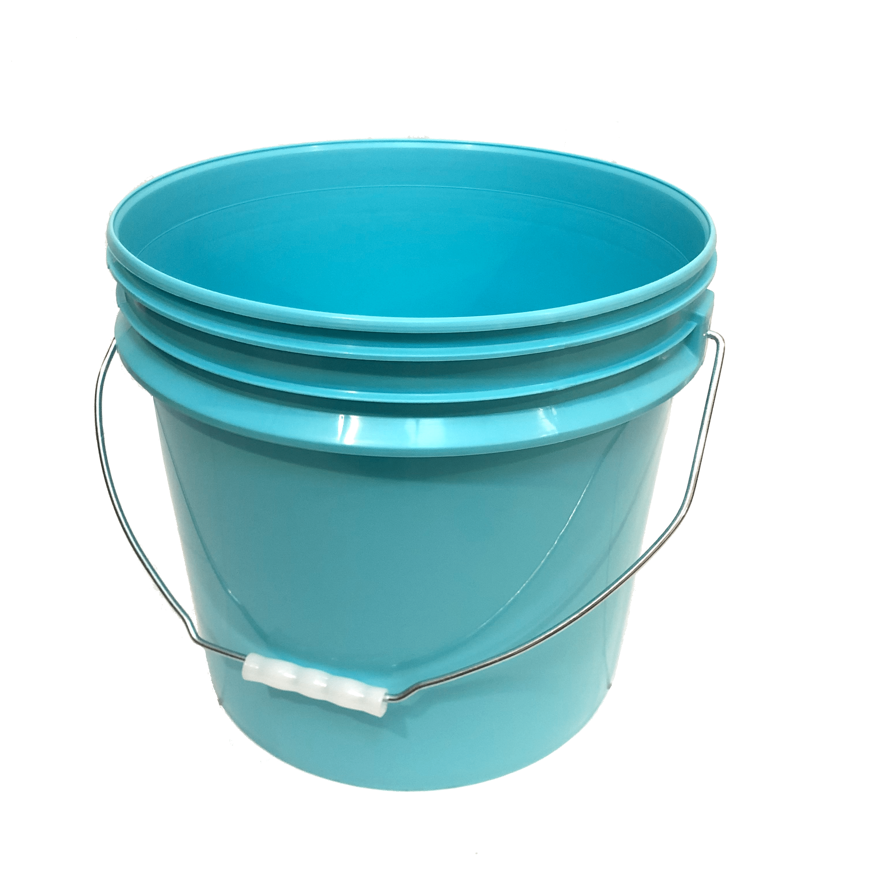 3.5 Gallon Bucket Metal Handle with Lid, White