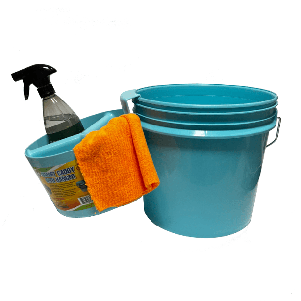 iSmart Bucket - 5 Gallon Rope Handle Bucket with Lid, Aqua Blue
