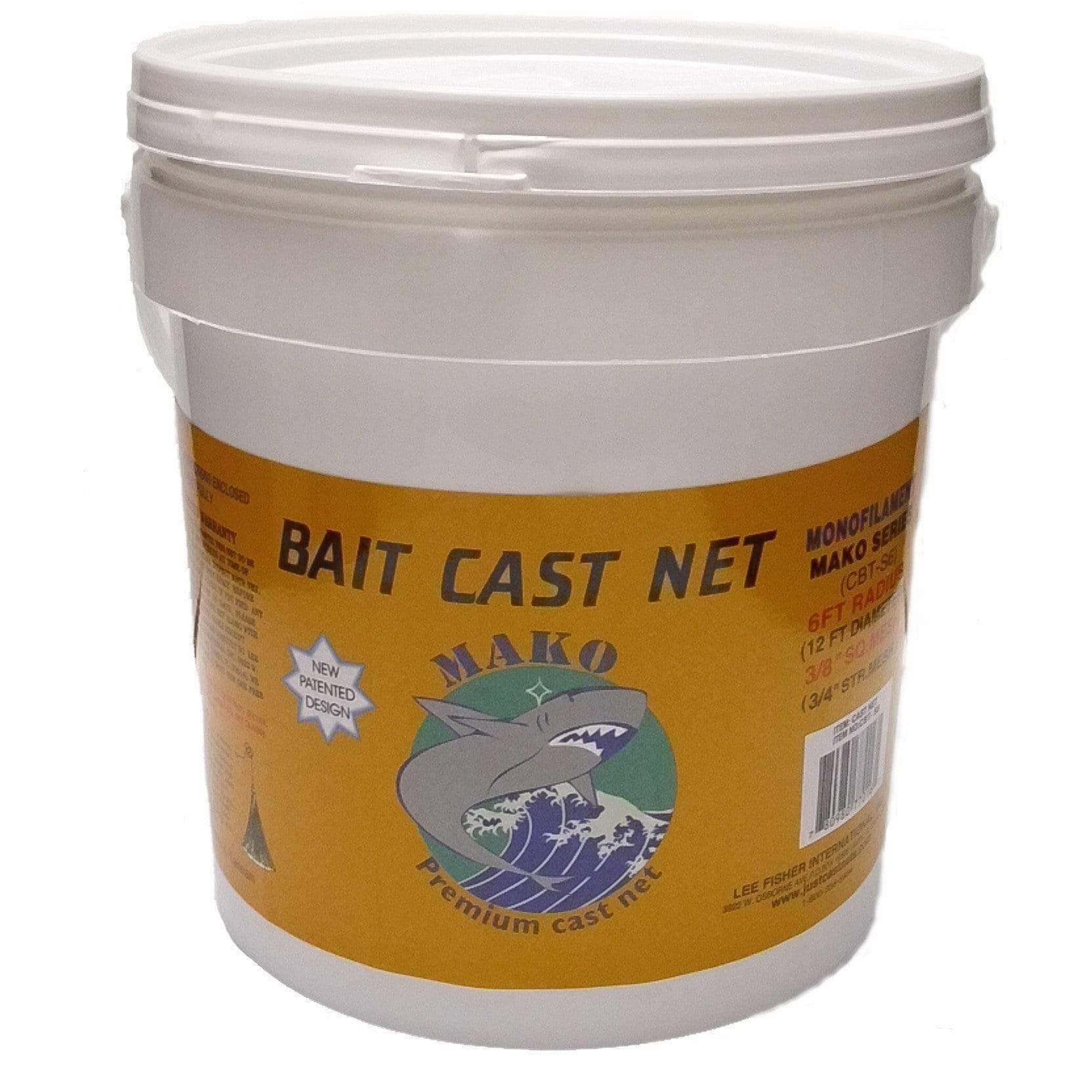 Bait Buster Cast Nets, 3/16 Sq. Mesh Minnow Cast Net (1.5 lb/ft