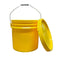 Justforfishing.com 4 Gallon Outdoor Metal Handle Bucket with Lid, Yellow Color