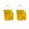Justforfishing.com 5 Gallon Outdoor Metal Handle Bucket with Lid, Yellow Color