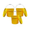 Justforfishing.com 4 Gallon Outdoor Metal Handle Bucket with Lid, Yellow Color