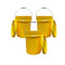 Justforfishing.com 5 Gallon Outdoor Metal Handle Bucket with Lid, Yellow Color