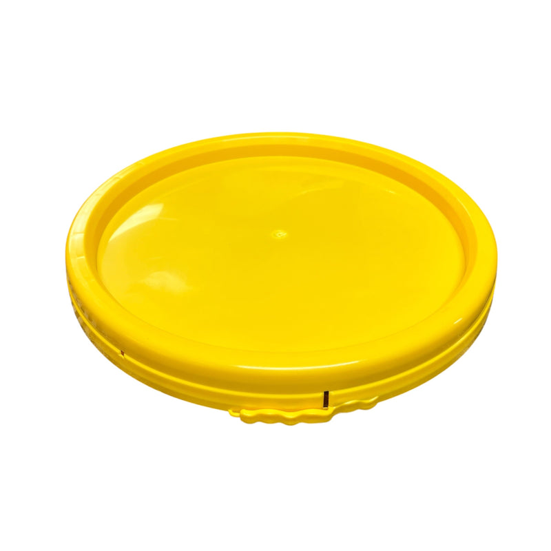 Justforfishing.com 4 Gallon Outdoor Metal Handle Bucket with Lid, Yellow Color