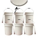 Justforfishing.com 5 Gallon Food Grade Bucket with Airtight Lid | Heavy Duty, White