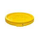 Justforfishing.com 5 Gallon Outdoor Metal Handle Bucket with Lid, Yellow Color
