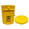 Justforfishing.com 5 Gallon Outdoor Metal Handle Bucket with Lid, Yellow Color