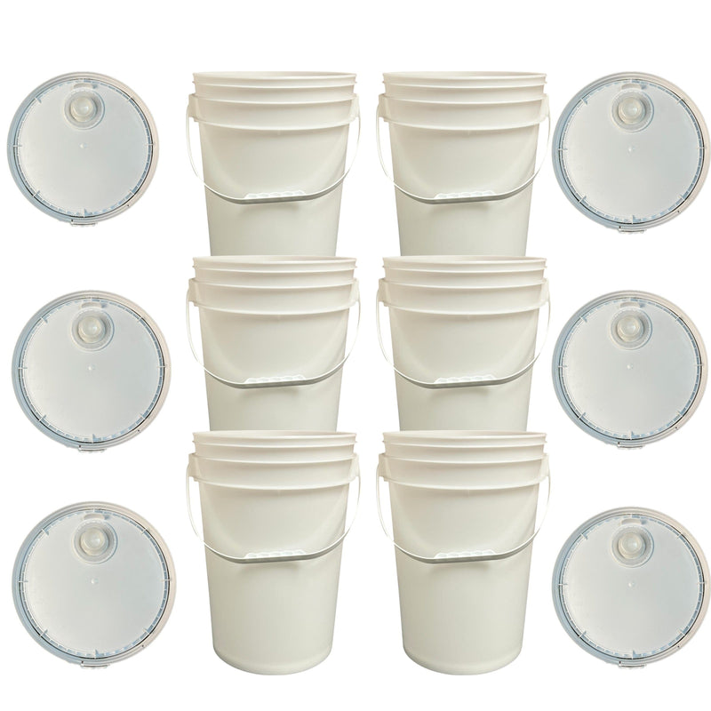 Justforfishing.com 6 Gallon Bucket with Pour Spout Lid- Food Grade (BPA Free Plastic)