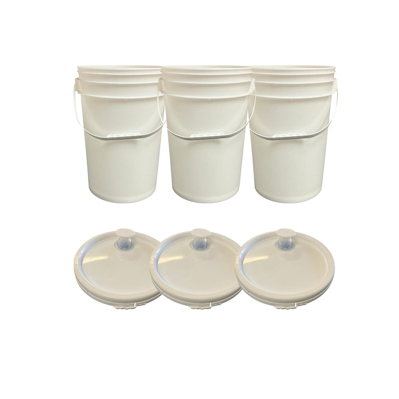 Justforfishing.com 6 Gallon Bucket with Pour Spout Lid- Food Grade (BPA Free Plastic)