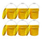 Justforfishing.com 4 Gallon Outdoor Metal Handle Bucket with Lid, Yellow Color