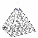 Justforfishing.com Lee Fisher Sports 15" Star Crab Trap – Pyramid Style Vinyl-Coated Steel Crab Trap, Collapsible & Ready to Use