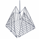 Justforfishing.com Lee Fisher Sports 15" Star Crab Trap – Pyramid Style Vinyl-Coated Steel Crab Trap, Collapsible & Ready to Use