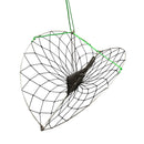 Justforfishing.com Lee Fisher Sports 22” Round Foldable Crab Trap – Stainless Steel Frame, Nylon Netting, 100 FT Braided Rope for Dock, Shore & Boat Crabbing