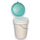 Justforfishing.com Trash Can - 5 Gallon White Bucket with Cover & Lid- Transparent