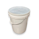 Justforfishing.com Trash Can - 5 Gallon White Bucket with Easy Access Lid (No cover)