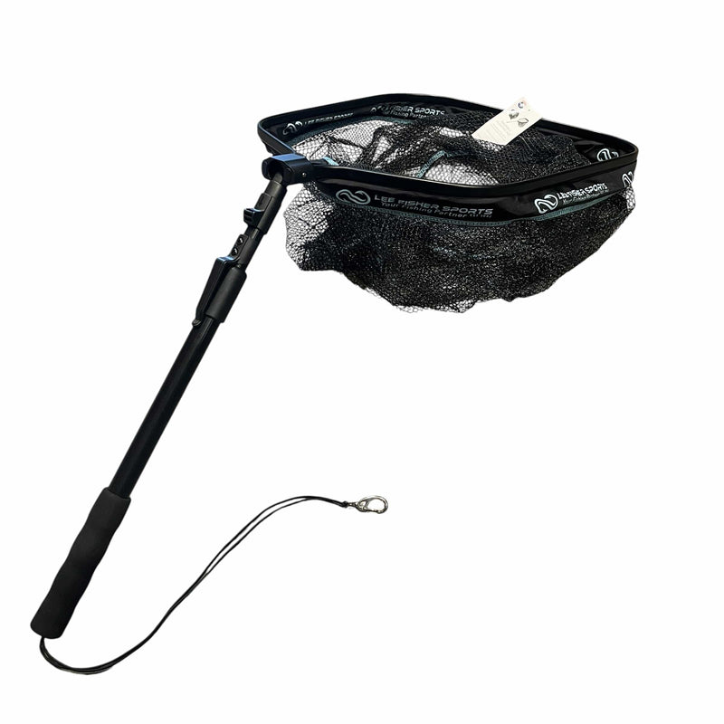 Lee Fisher Sports Landing Net Floating Foldable Landing Net-16"x20",20" deep, 19-31" Telescope Handle, JF-32FL-Float
