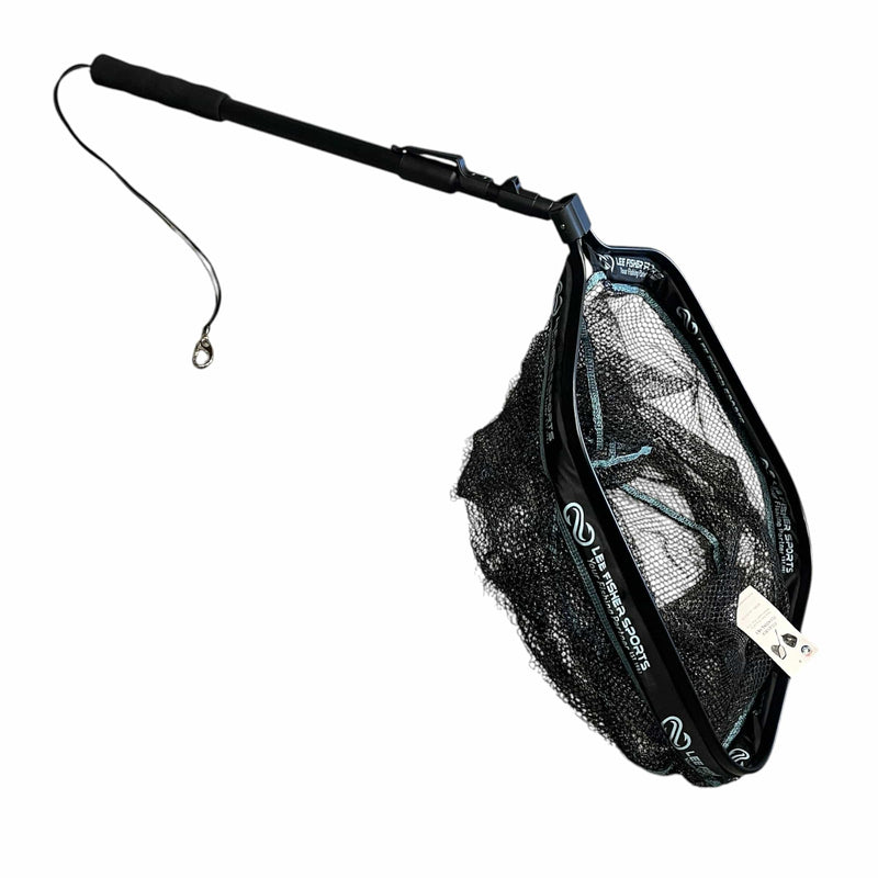 Lee Fisher Sports Landing Net Floating Foldable Landing Net-16"x20",20" deep, 19-31" Telescope Handle, JF-32FL-Float
