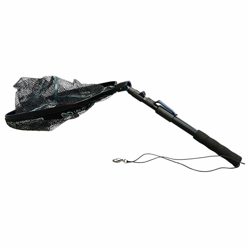 Lee Fisher Sports Landing Net Floating Foldable Landing Net-18"x22",12" deep, 12-22" Telescope Handle, JF-31FL-Float
