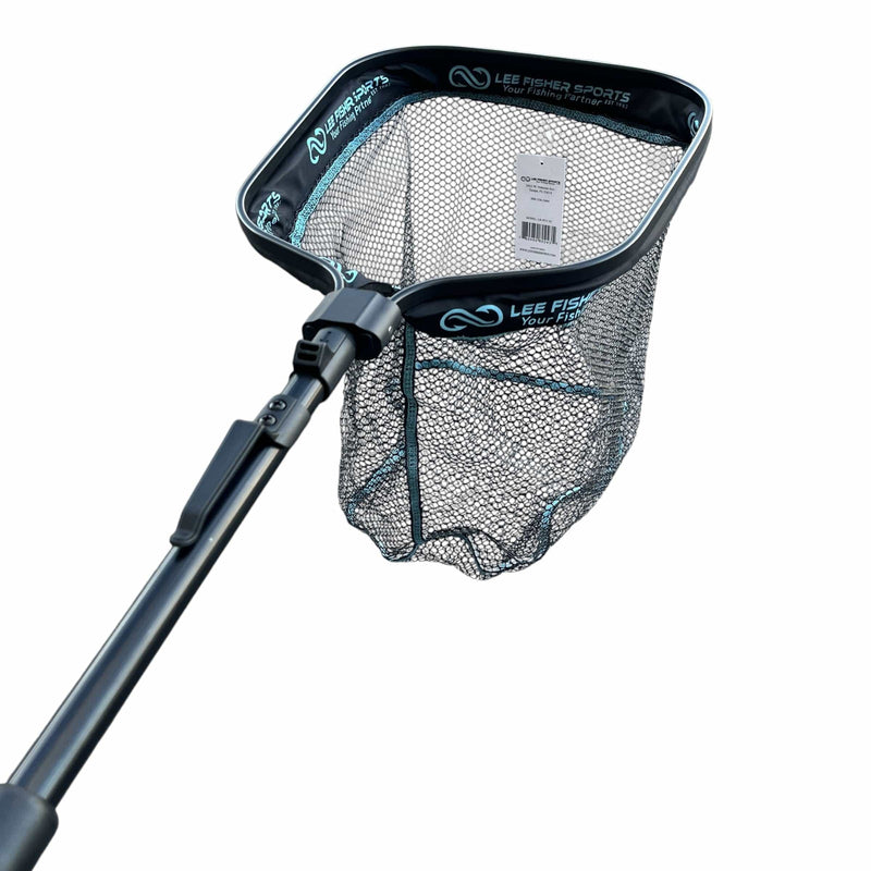 Lee Fisher Sports Landing Net Floating Foldable Landing Net-18"x22",12" deep, 12-22" Telescope Handle, JF-31FL-Float