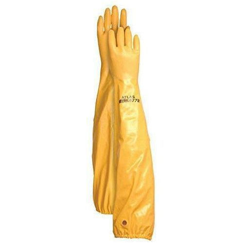 Atlas Glove Gloves Showa Glove WG772 26-Inch Long Sleeve Nitrile Coated Cotton Lined Work Gloves