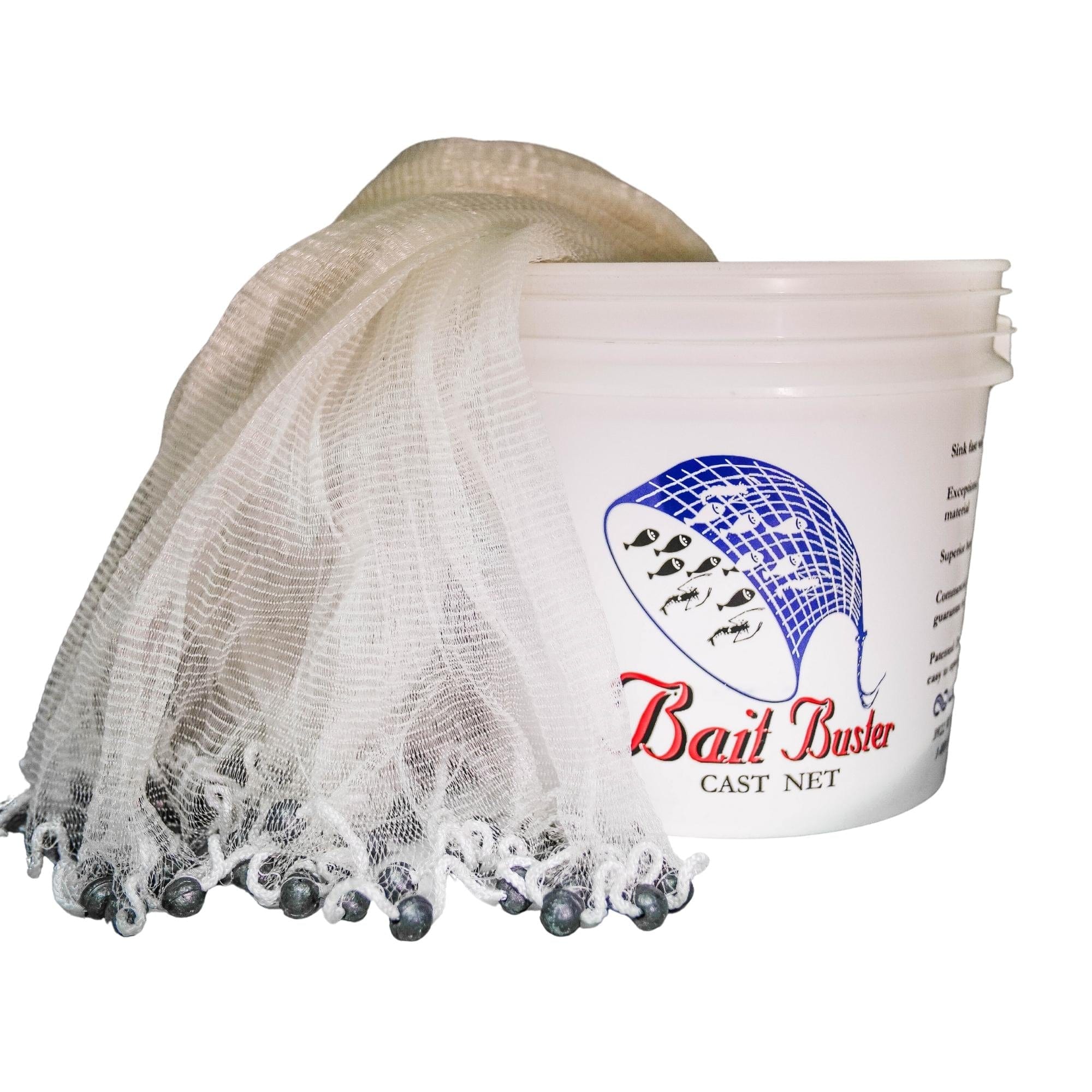 Bait Buster Mullet Cast Nets CML-MB14, 14 ft. Radius, 1-1/4 in. Sq. Mesh