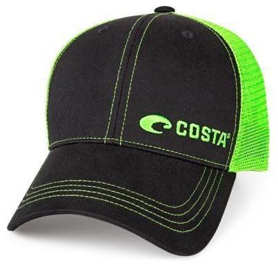 Costa Apparel Costa NEON TRUCKER Offset Logo Graphite HAT