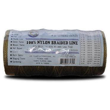 Joy Fish Fishing Accessories Everstron  Nylon Braided Twine – Gold color 1/4 lb, 1 lb spool  in various sizes