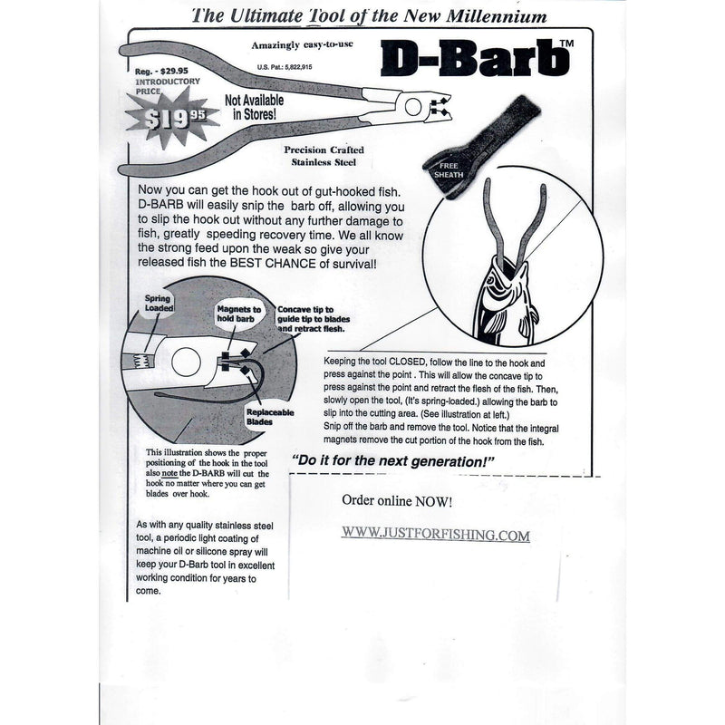 Lee Fisher Sports Accessories D-Barb, Cutting & Hook Remover For Fishing