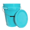 Lee Fisher Sports Bucket Lee Fisher Sports Bucket - 5 Gallon Metal Handle iSmart Bucket with Lid, Aqua Blue Color