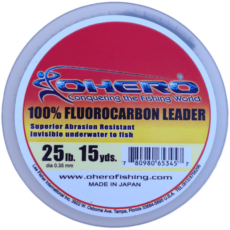 Ohero Lines & Leaders Ohero 100% Fluorocarbon Leader 15 Yard Spool