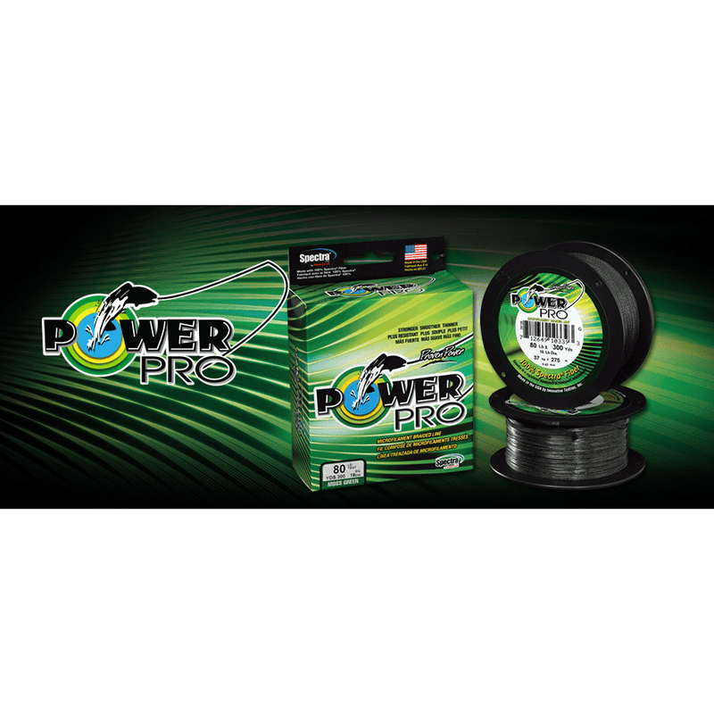 NEW Power Pro Braided fishing line 40LB. 150YDS Moss Green Spectra