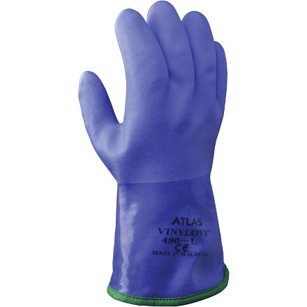 Showa Apparel Showa Atlas 490 Triple Dipped PVC Gloves with Insulating Acrylic Fleece Liner
